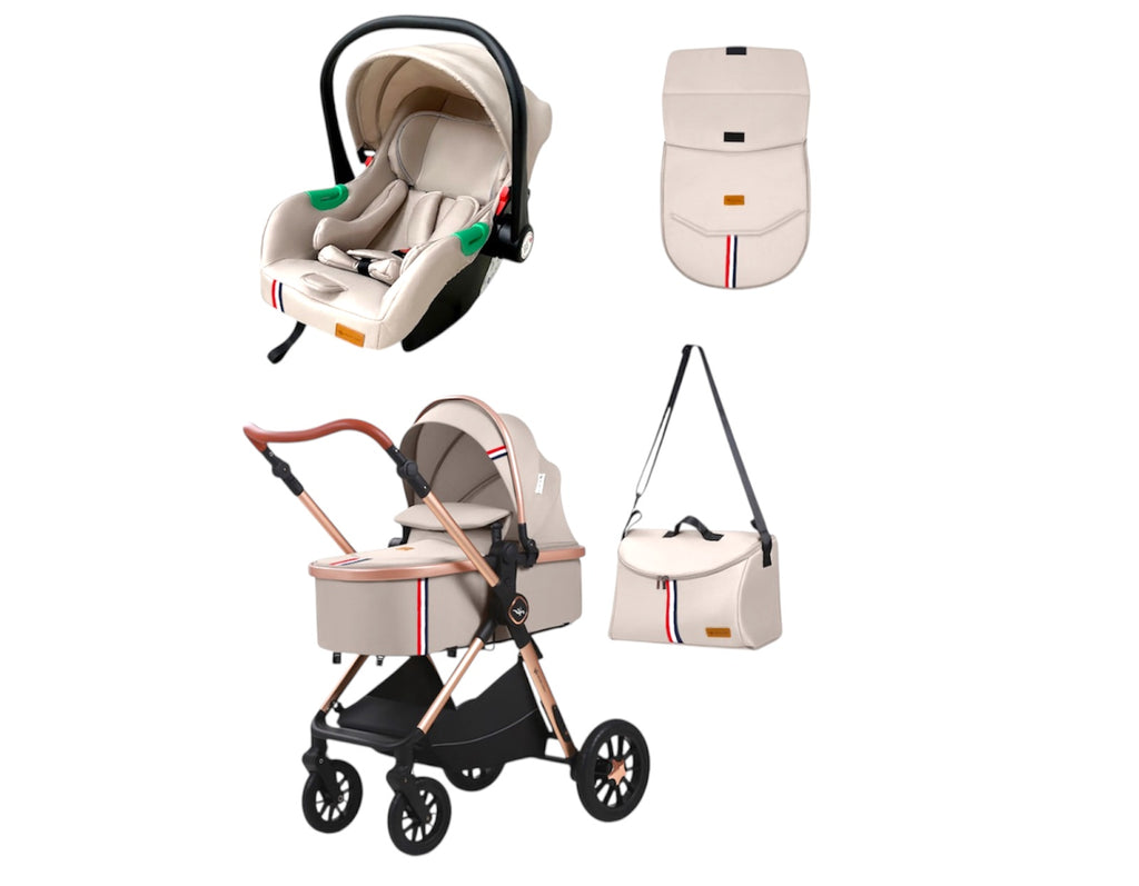 Baby Pram Buggy Car Seat 3 in 1 Travel System Pushchair One Size Fits All