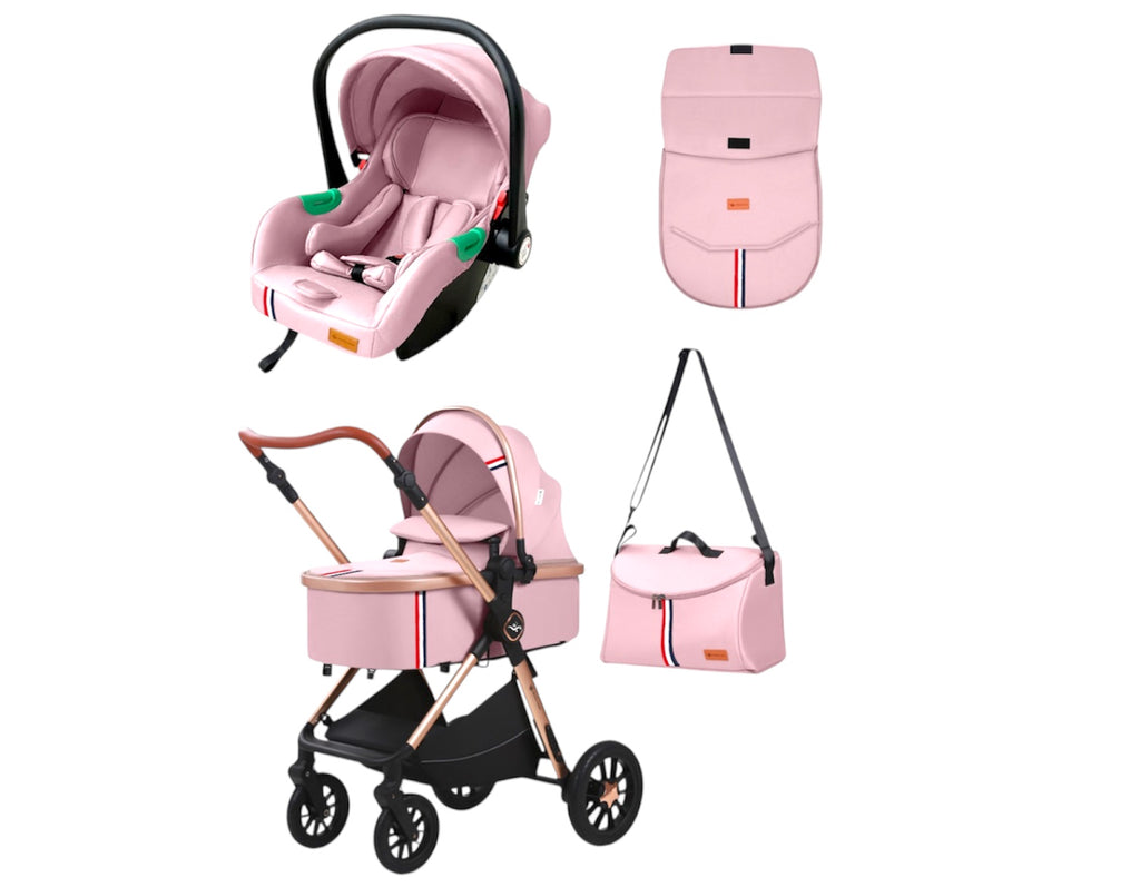 Baby Pram Buggy Car Seat 3 in 1 Travel System Pushchair One Size Fits All